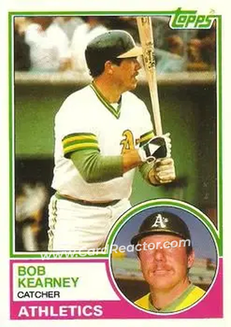 1983 Topps Traded #52T - Bob Kearney - Oakland Athletics - Front 1983 Topps Traded #52T - Bob Kearney - Oakland Athletics - Front