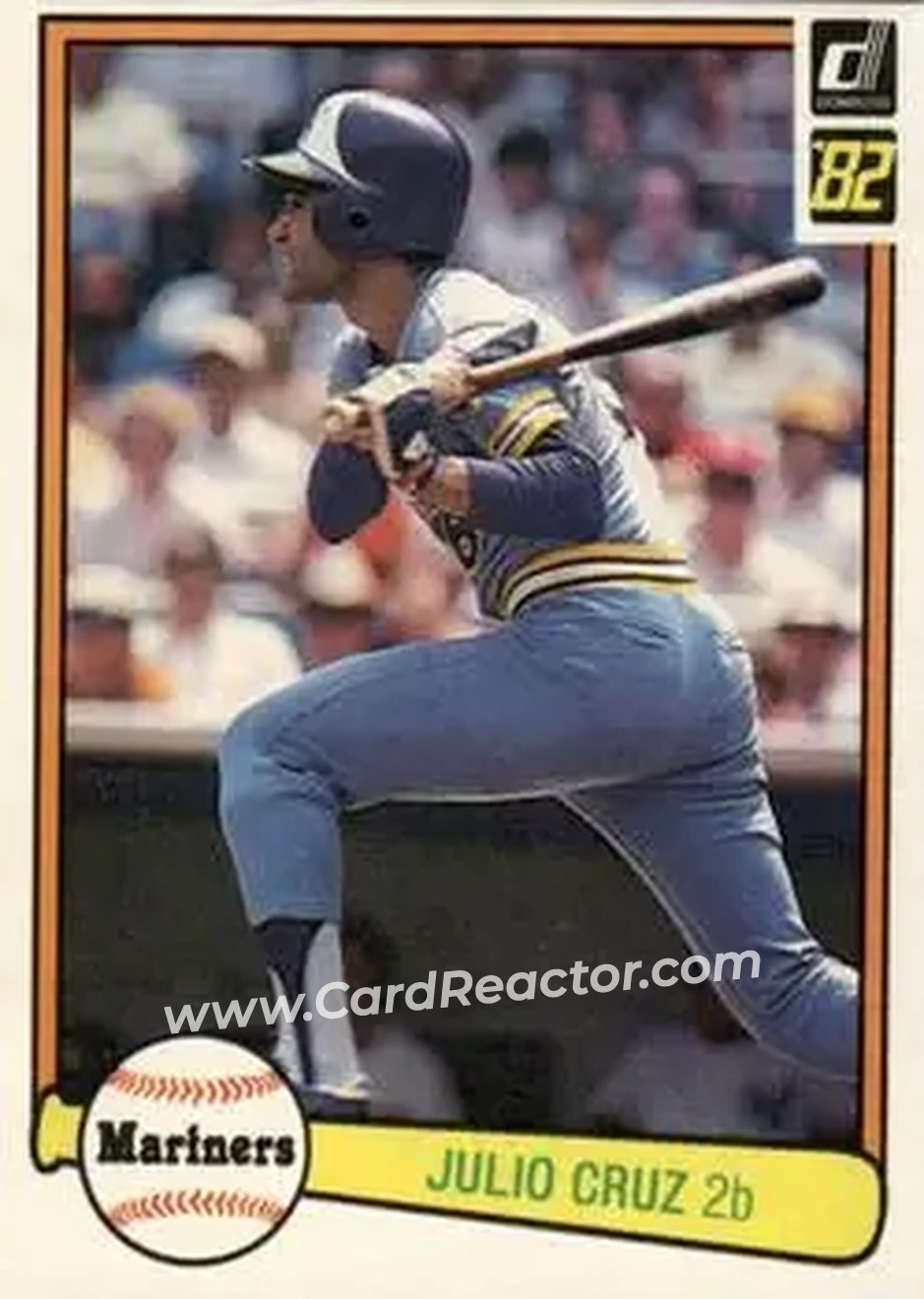 1982 Donruss #50 - Julio Cruz - Seattle Mariners - Front