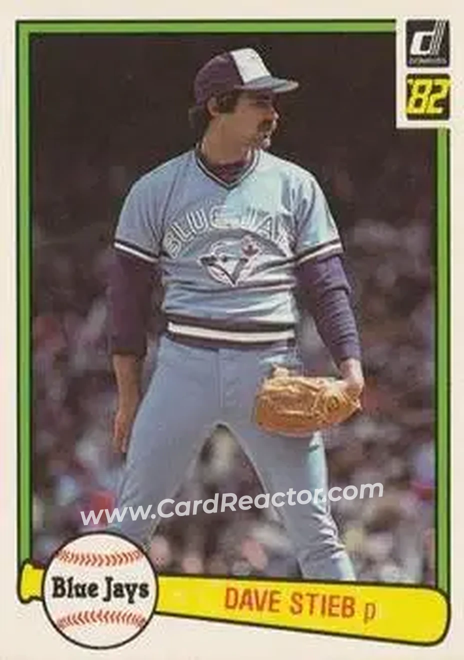 1982 Donruss #52 - Dave Stieb - Toronto Blue Jays - Front