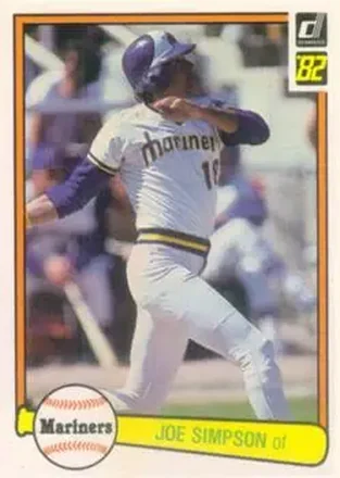 1982 Donruss #55 - Joe Simpson - Seattle Mariners
