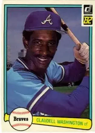 1982 Donruss #58 - Claudell Washington - Atlanta Braves