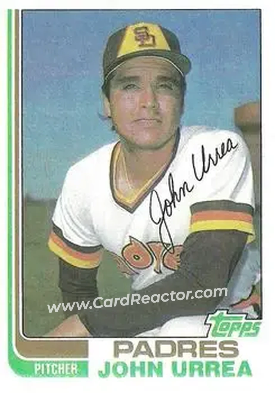 1982 Topps #28 - John Urrea - San Diego Padres - Front 1982 Topps #28 - John Urrea - San Diego Padres - Front