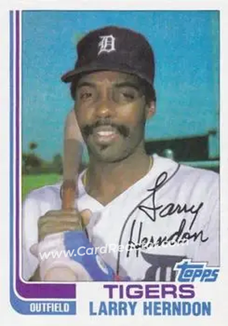 1982 Topps Traded #43T - Larry Herndon - Detroit Tigers - Front