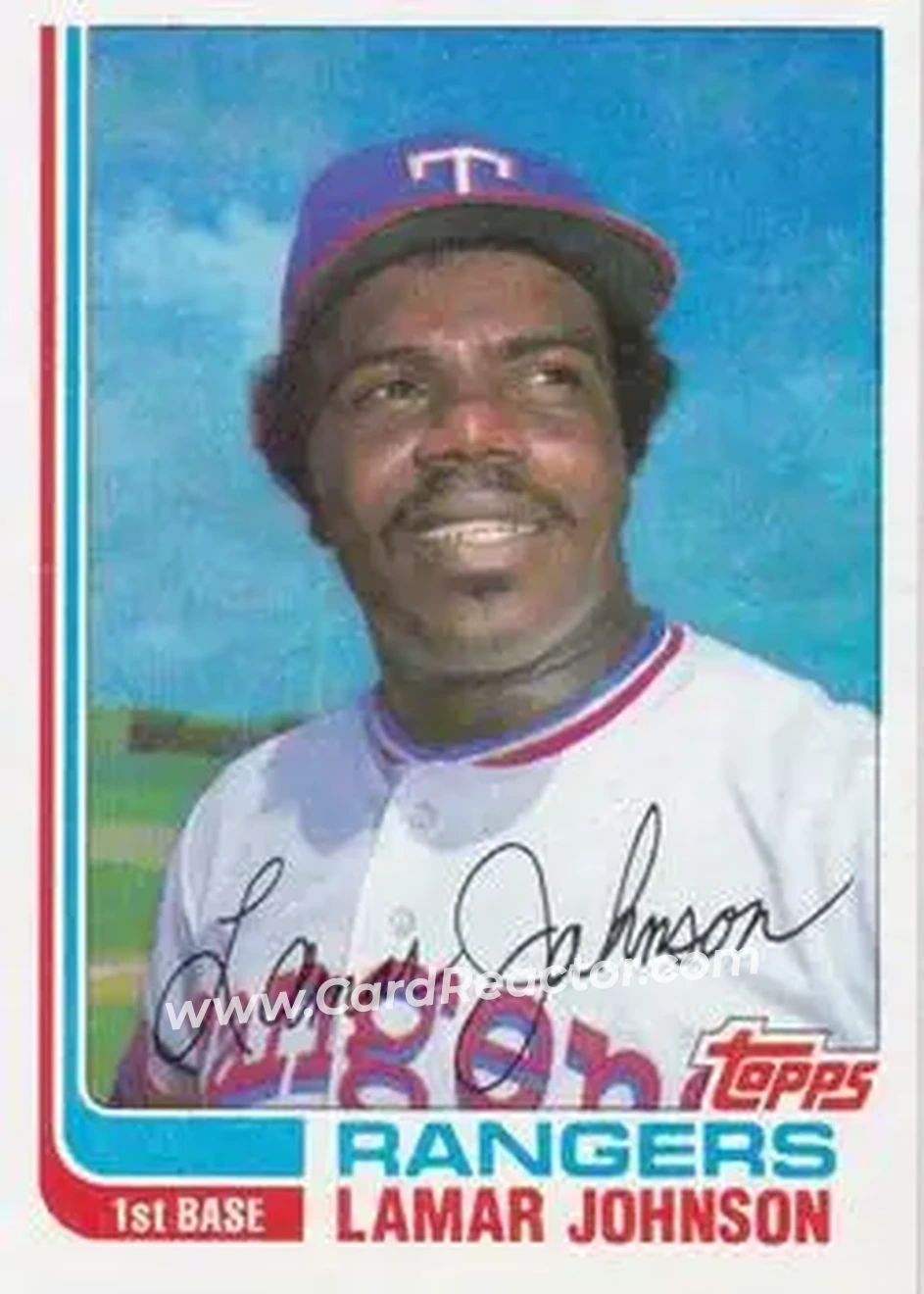 1982 Topps Traded #50T - Lamar Johnson - Texas Rangers - Front 1982 Topps Traded #50T - Lamar Johnson - Texas Rangers - Front