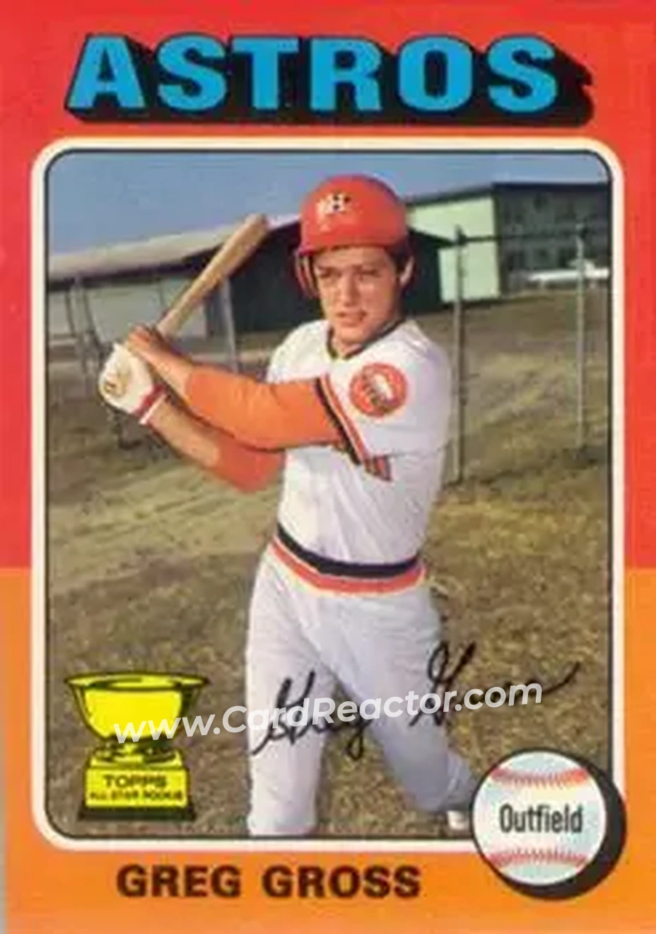 1975 Topps #334 - Greg Gross - Houston Astros - Front 1975 Topps #334 - Greg Gross - Houston Astros - Front