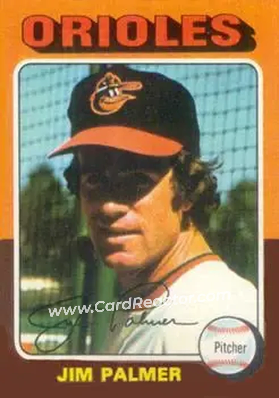 1975 Topps #335 - Jim Palmer - Baltimore Orioles - Front 1975 Topps #335 - Jim Palmer - Baltimore Orioles - Front