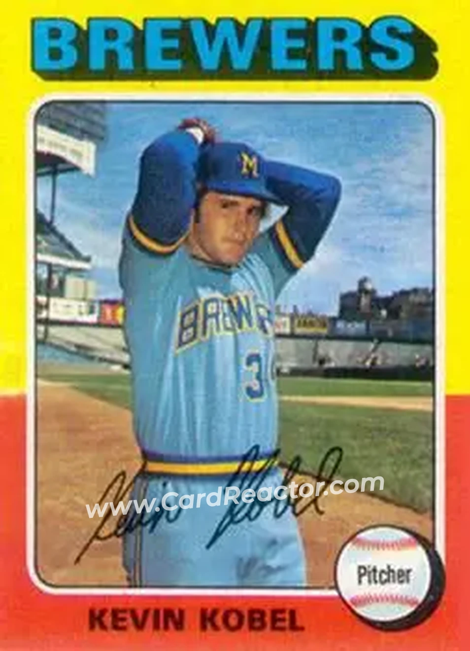 1975 Topps #337 - Kevin Kobel - Milwaukee Brewers - Front