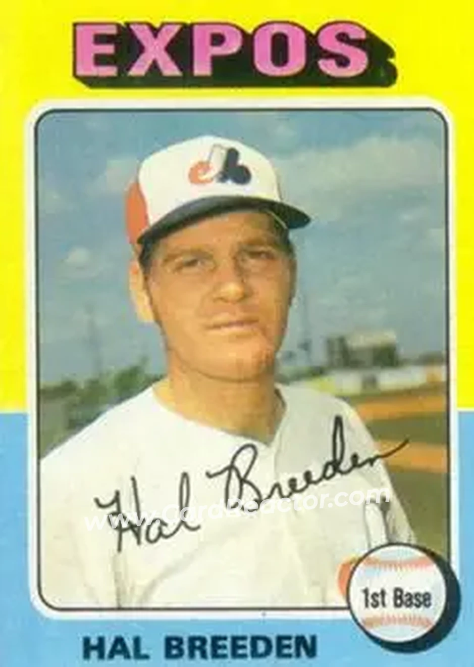 1975 Topps #341 - Hal Breeden - Montreal Expos - Front 1975 Topps #341 - Hal Breeden - Montreal Expos - Front