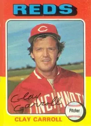 1975 Topps #345 - Clay Carroll - Cincinnati Reds