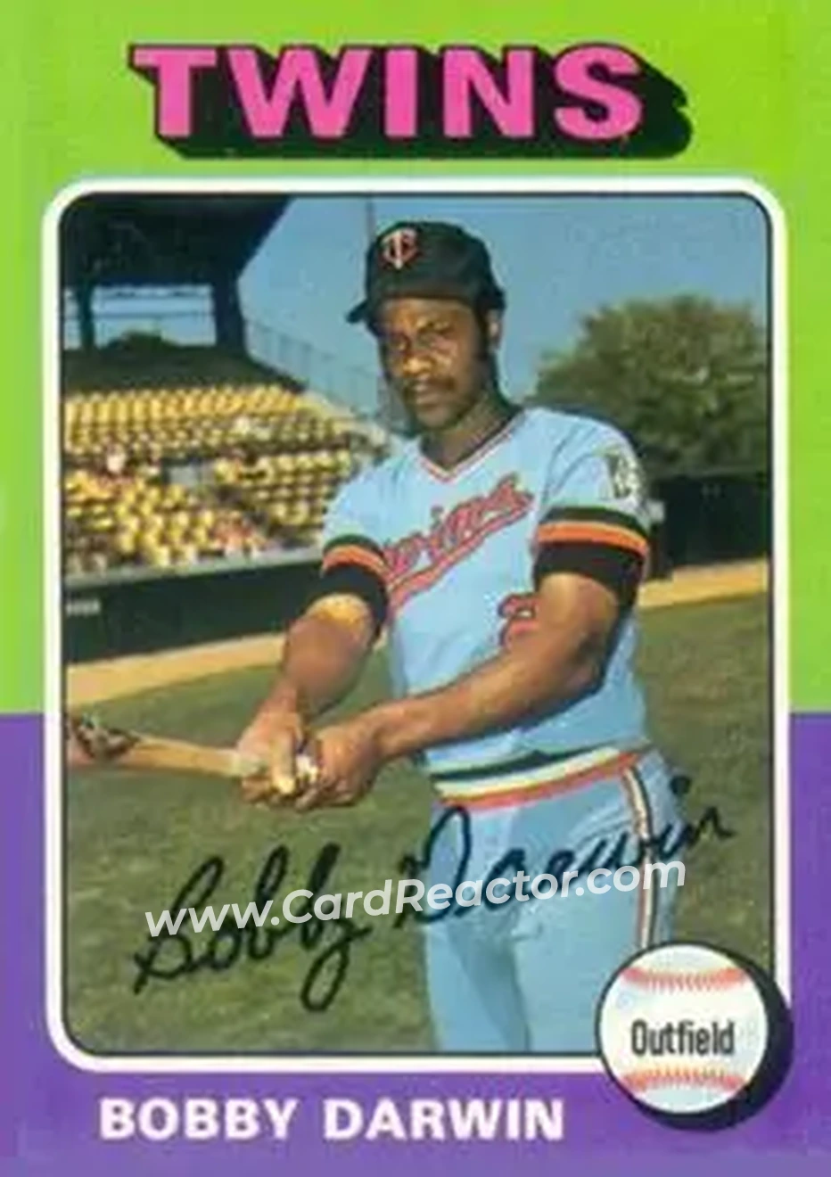 1975 Topps #346 - Bobby Darwin - Minnesota Twins - Front 1975 Topps #346 - Bobby Darwin - Minnesota Twins - Front