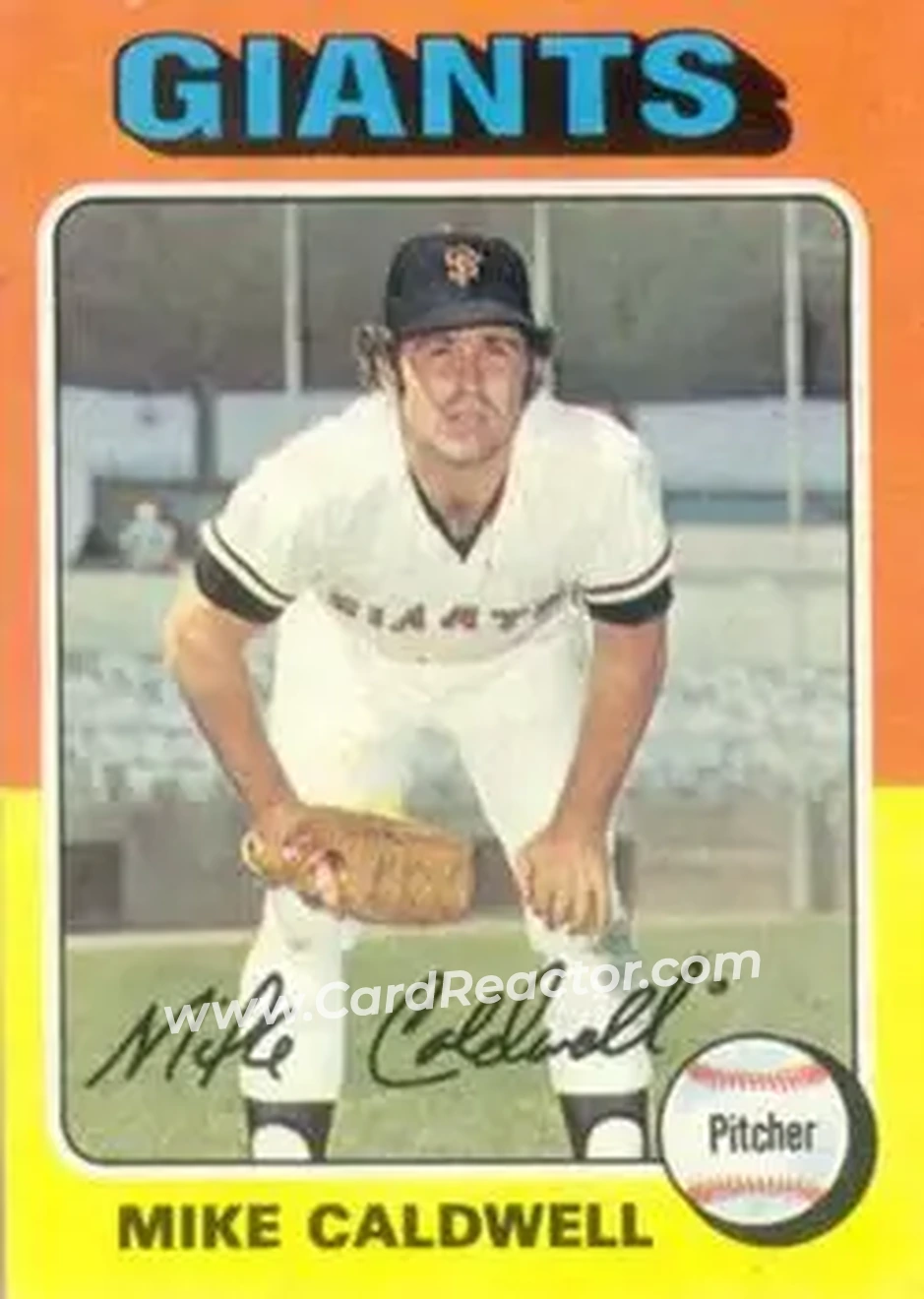 1975 Topps #347 - Mike Caldwell - San Francisco Giants - Front 1975 Topps #347 - Mike Caldwell - San Francisco Giants - Front