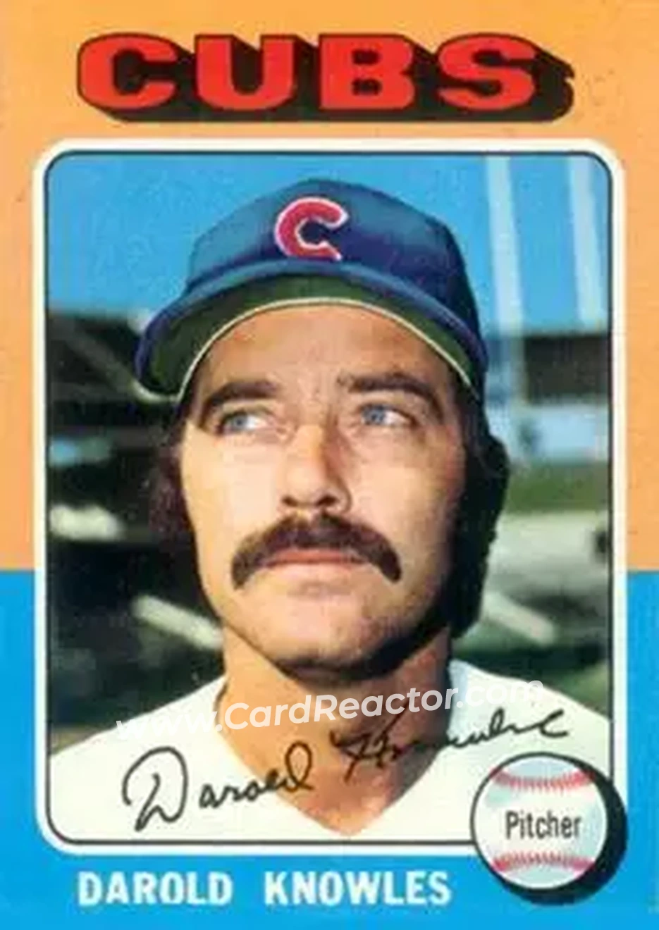 1975 Topps #352 - Darold Knowles - Chicago Cubs - Front