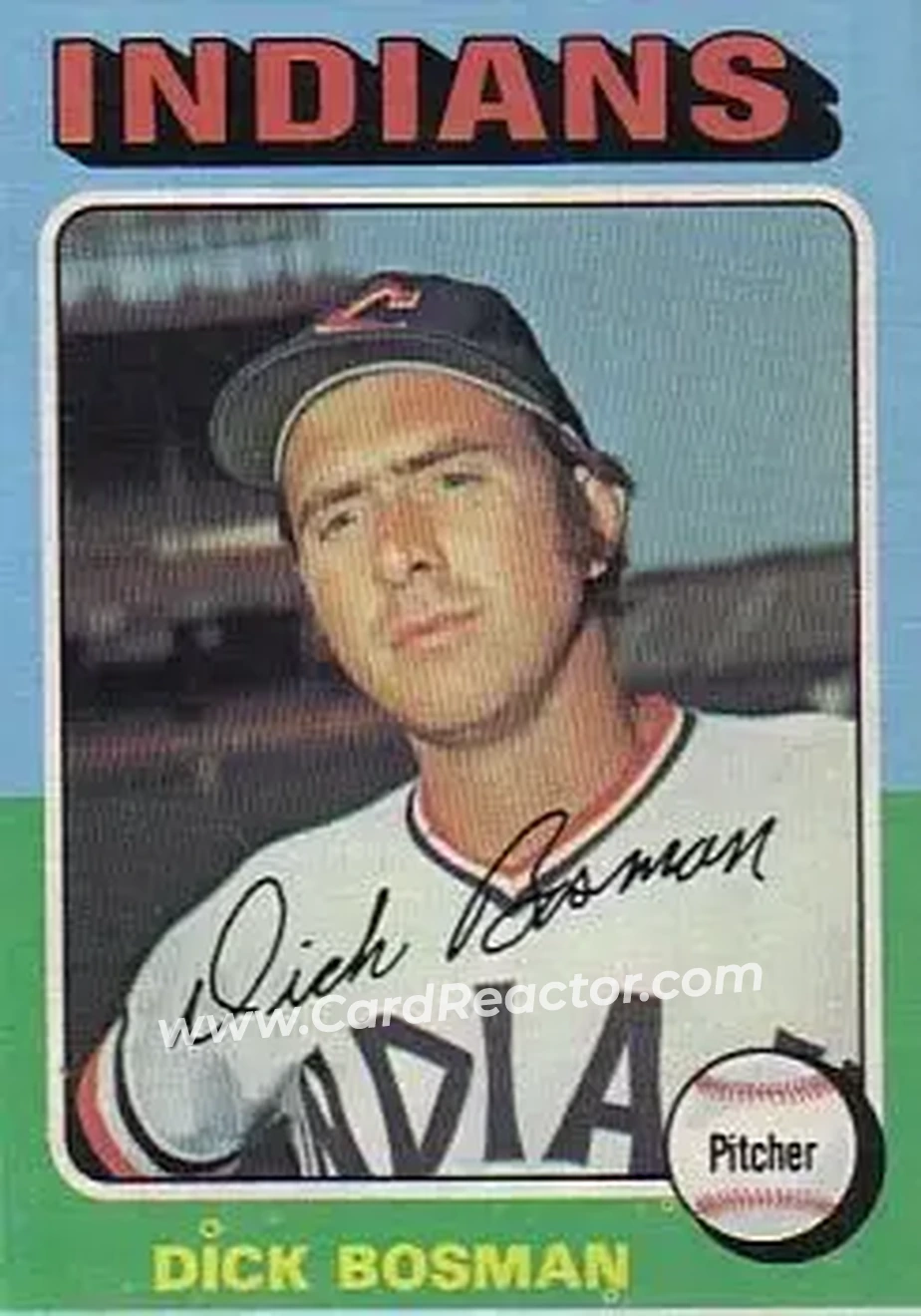 1975 Topps #354 - Dick Bosman - Cleveland Indians - Front