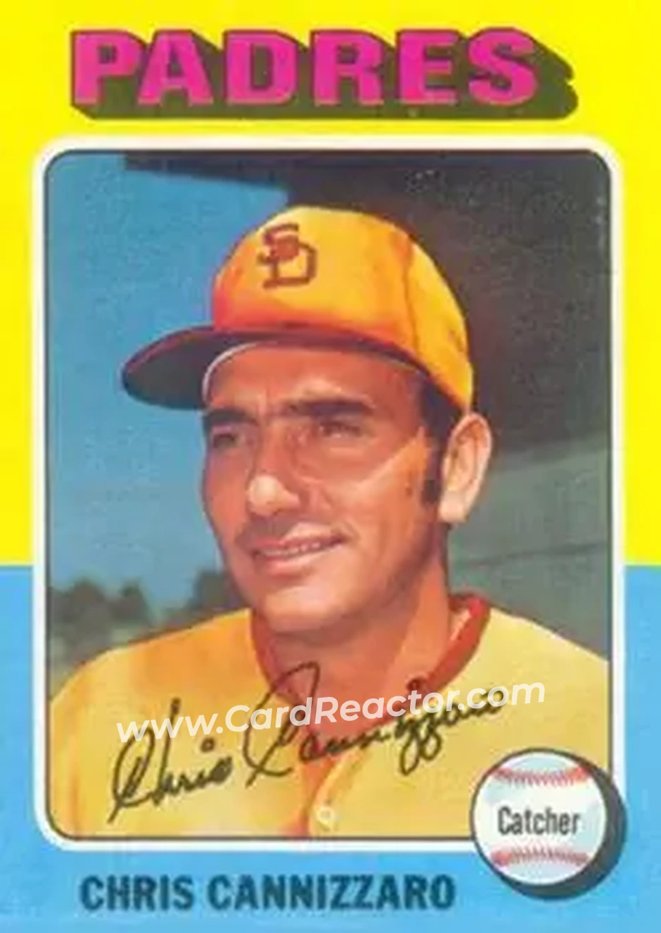 1975 Topps #355 - Chris Cannizzaro - San Diego Padres - Front