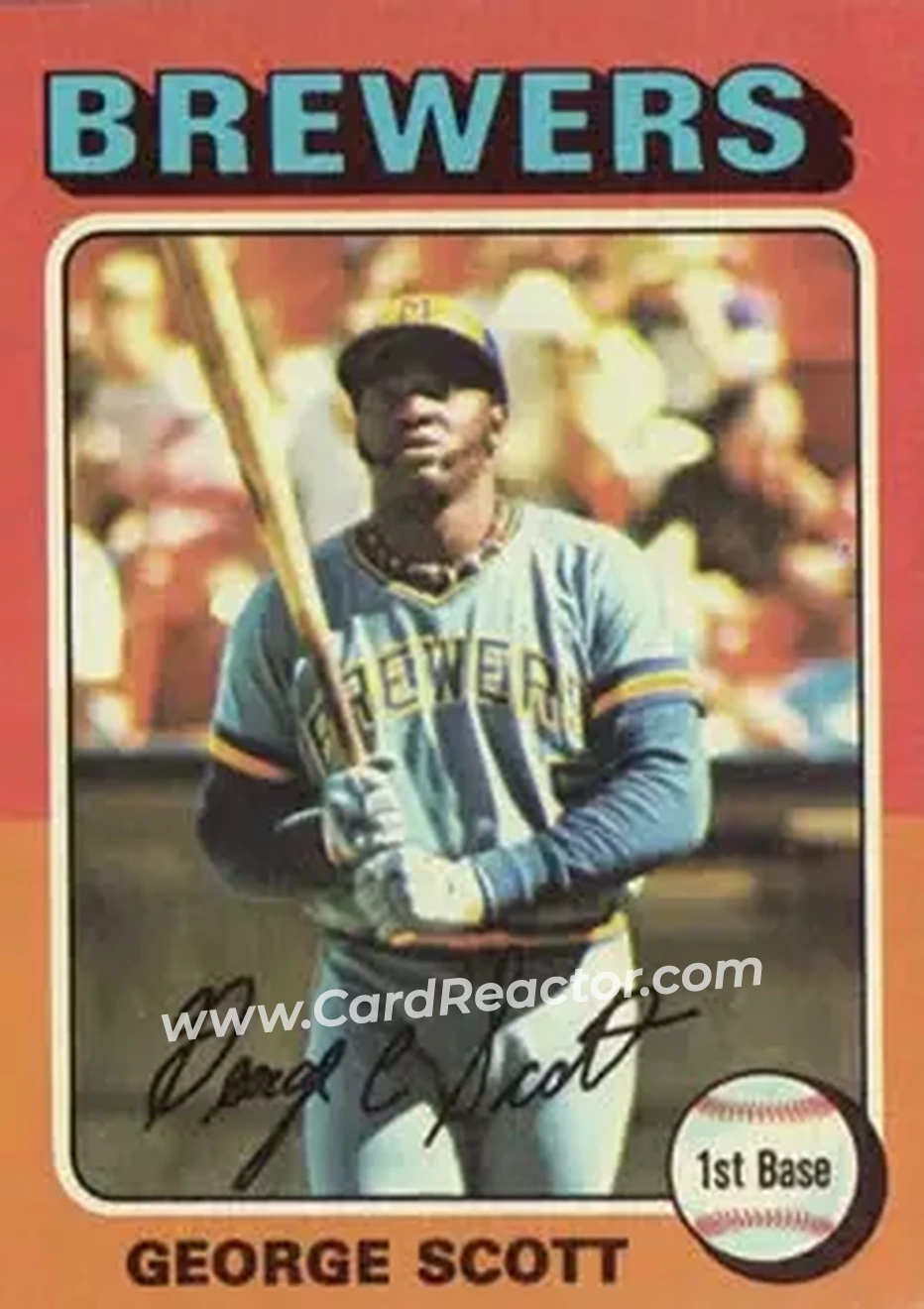 1975 Topps #360 - George Scott - Milwaukee Brewers - Front