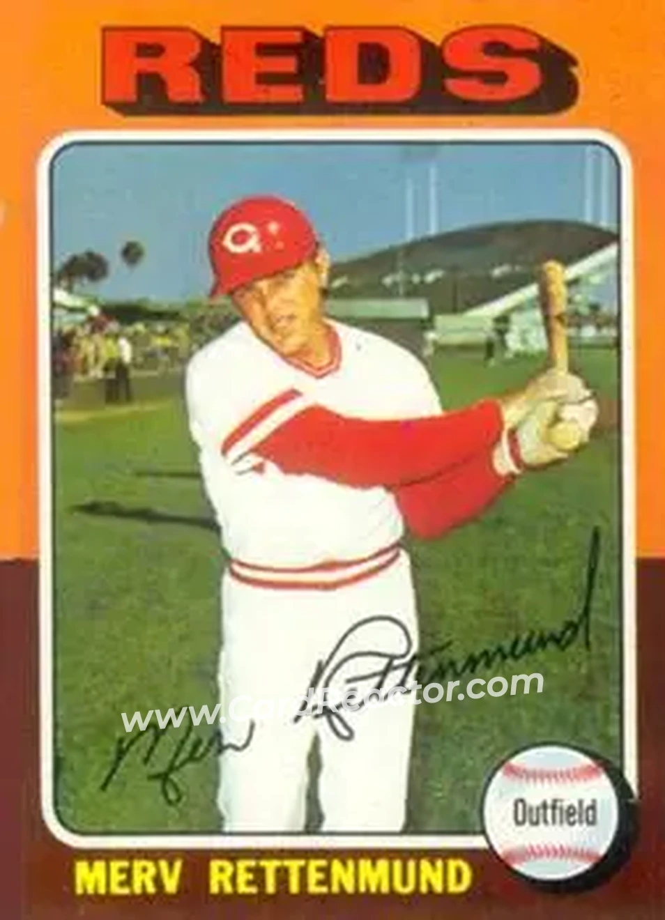 1975 Topps #369 - Merv Rettenmund - Cincinnati Reds - Front 1975 Topps #369 - Merv Rettenmund - Cincinnati Reds - Front