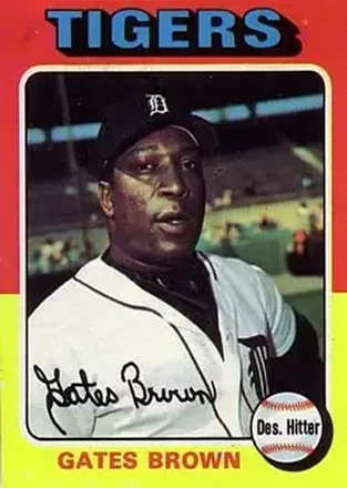 1975 Topps #371 - Gates Brown - Detroit Tigers