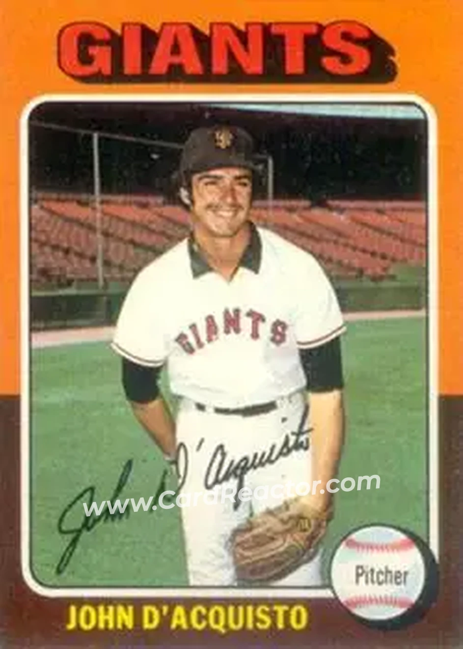 1975 Topps #372 - John D'Acquisto - San Francisco Giants - Front 1975 Topps #372 - John D'Acquisto - San Francisco Giants - Front