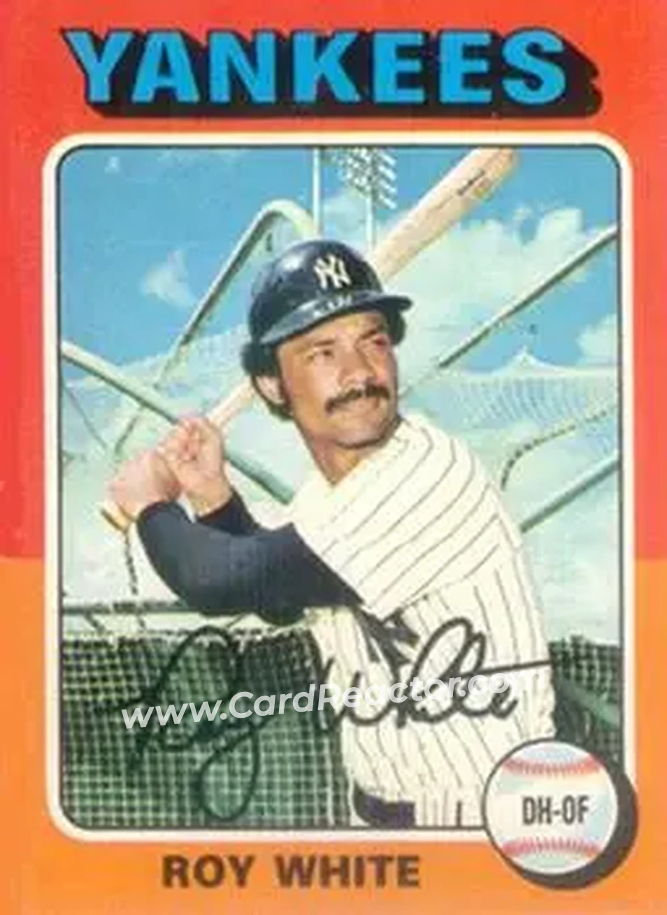 1975 Topps #375 - Roy White - New York Yankees - Front 1975 Topps #375 - Roy White - New York Yankees - Front