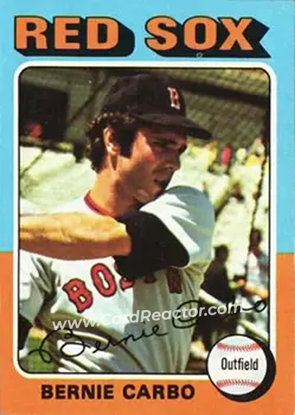 1975 Topps #379 - Bernie Carbo - Boston Red Sox - Front 1975 Topps #379 - Bernie Carbo - Boston Red Sox - Front