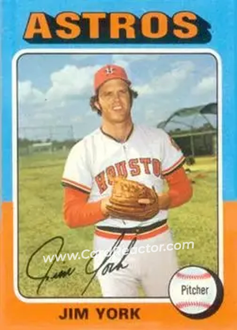 1975 Topps #383 - Jim York - Houston Astros - Front