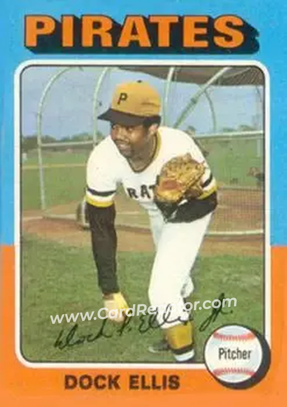 1975 Topps #385 - Dock Ellis - Pittsburgh Pirates - Front