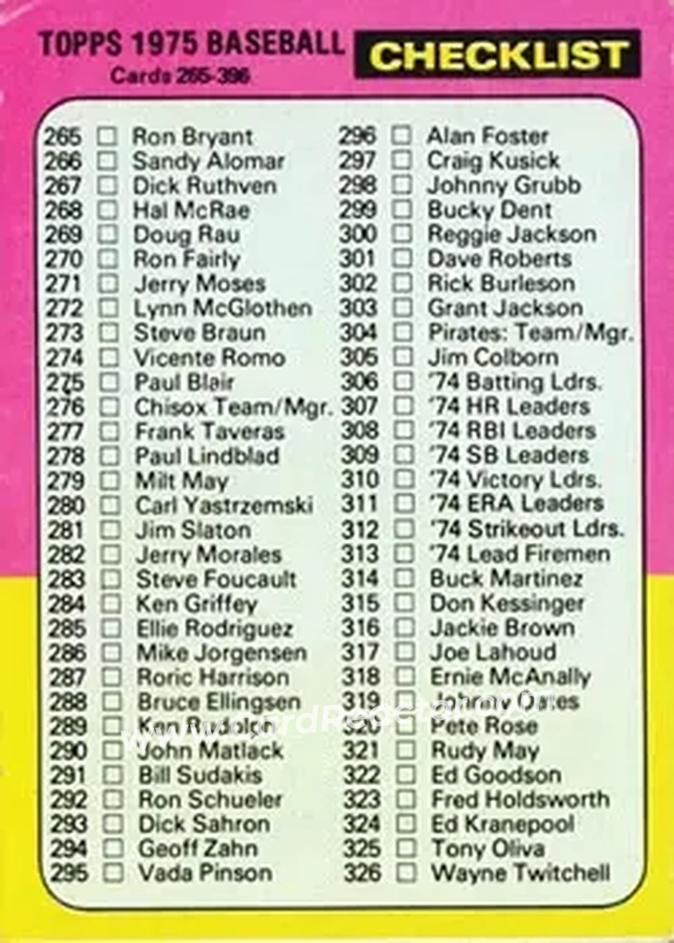 1975 Topps #386 - Card #386 - Front