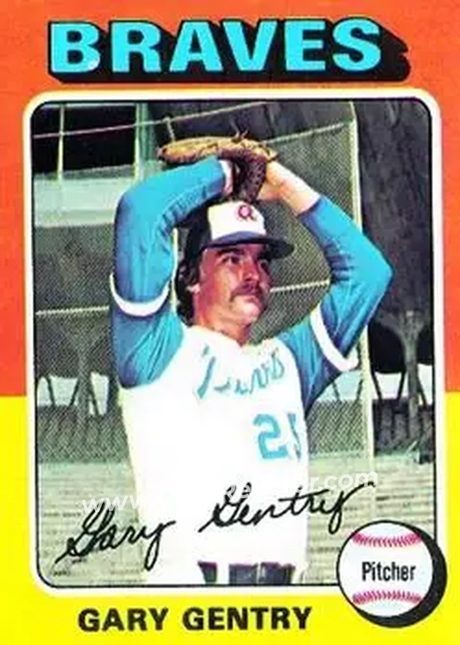 1975 Topps #393 - Gary Gentry - Atlanta Braves - Front