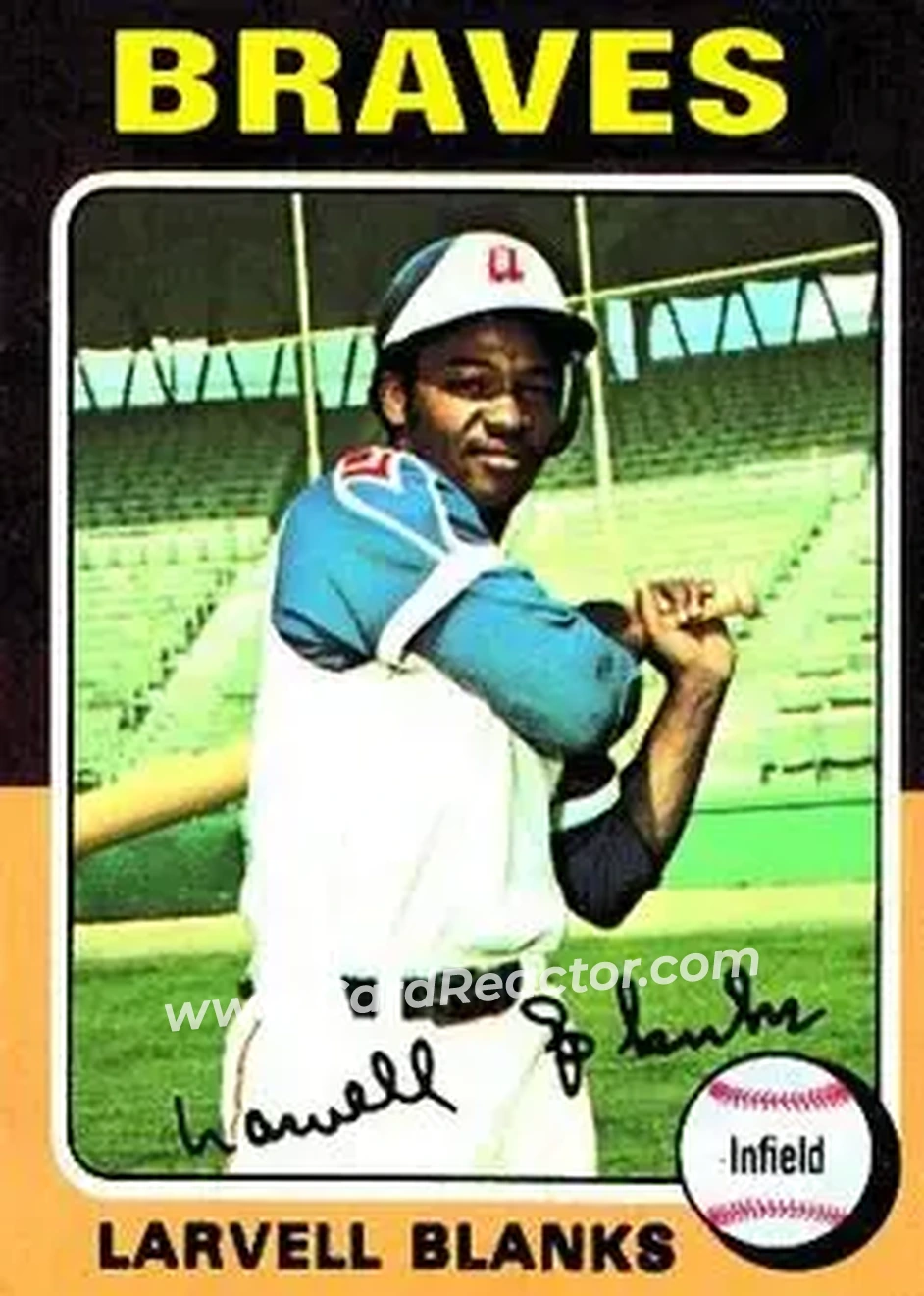 1975 Topps #394 - Larvell Blanks - Atlanta Braves - Front