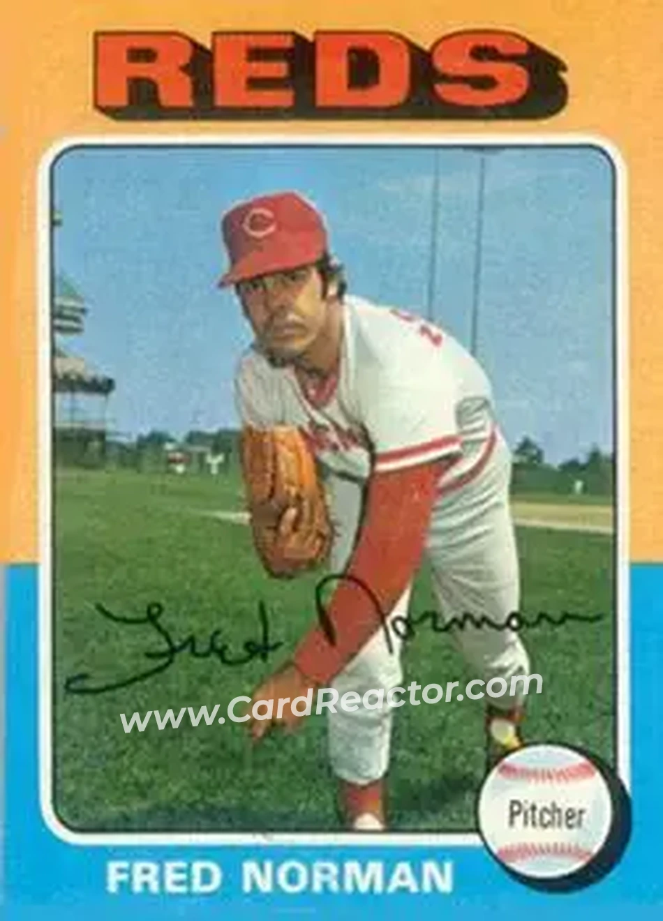 1975 Topps #396 - Fred Norman - Cincinnati Reds - Front 1975 Topps #396 - Fred Norman - Cincinnati Reds - Front