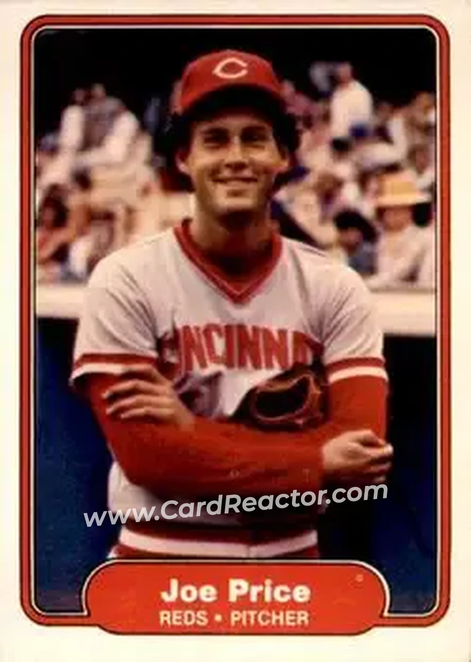 1982 Fleer #81 - Joe Price - Cincinnati Reds - Front