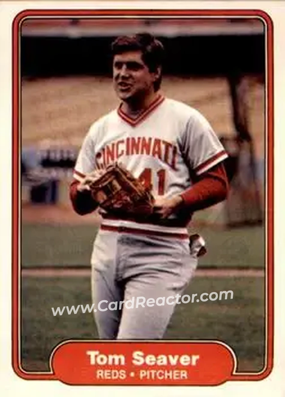 1982 Fleer #82 - Tom Seaver - Cincinnati Reds - Front 1982 Fleer #82 - Tom Seaver - Cincinnati Reds - Front