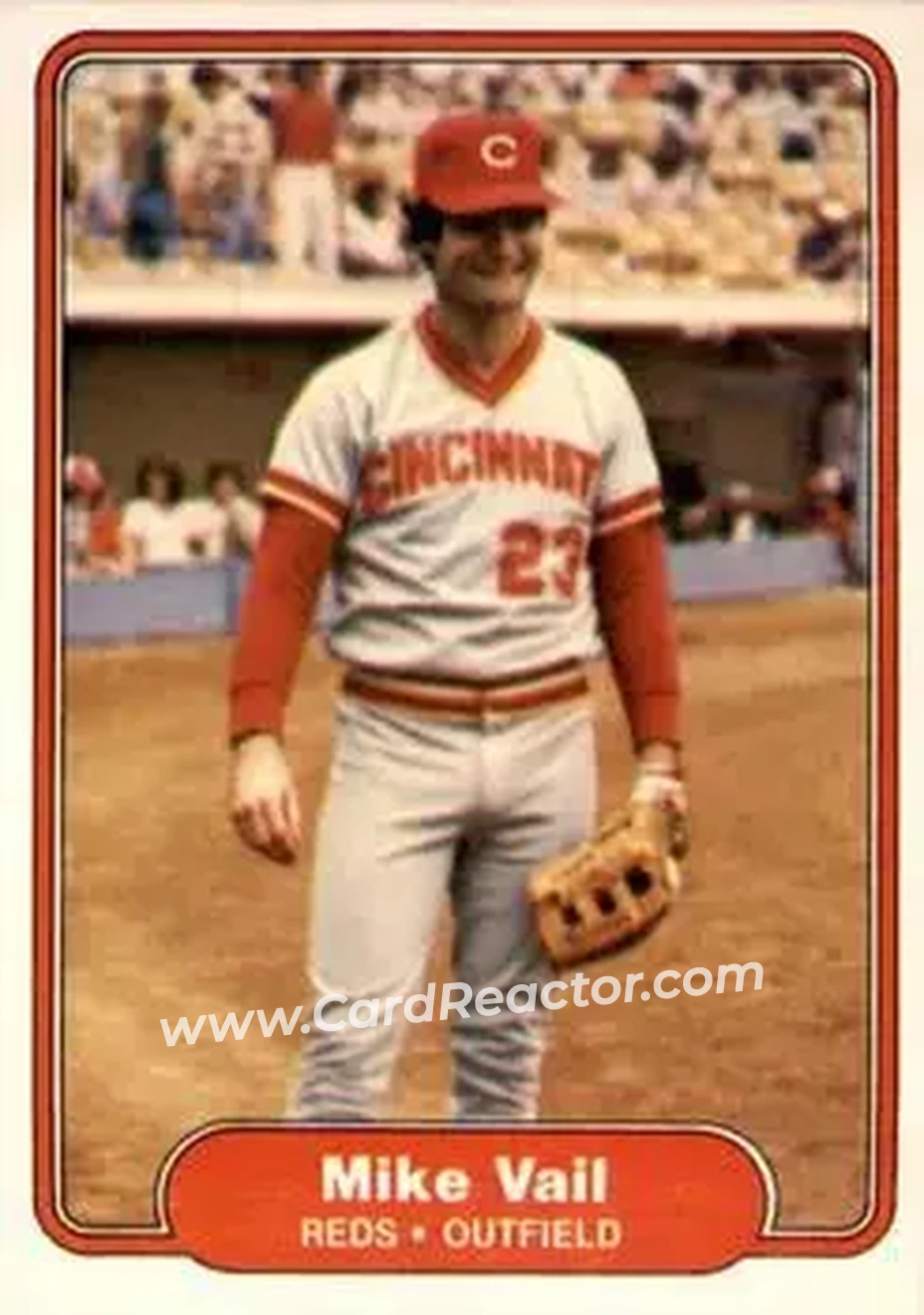 1982 Fleer #84 - Mike Vail - Cincinnati Reds - Front