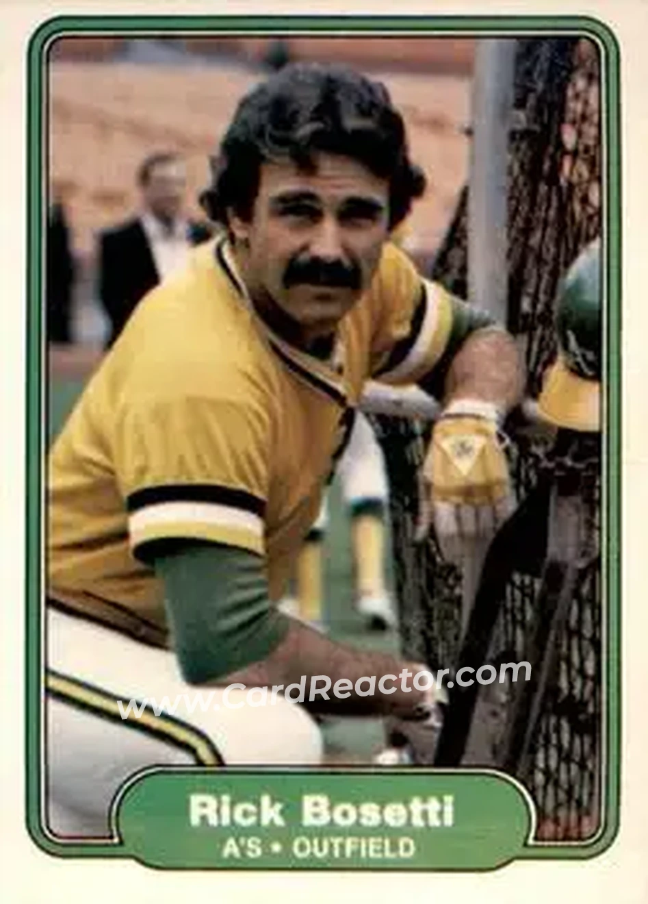1982 Fleer #88 - Rick Bosetti - Oakland Athletics - Front