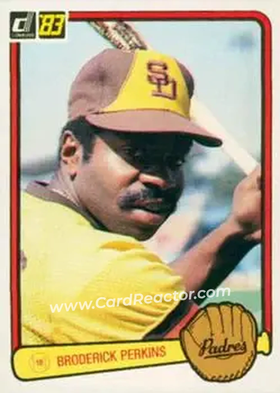 1983 Donruss #121 - Broderick Perkins - San Diego Padres - Front 1983 Donruss #121 - Broderick Perkins - San Diego Padres - Front