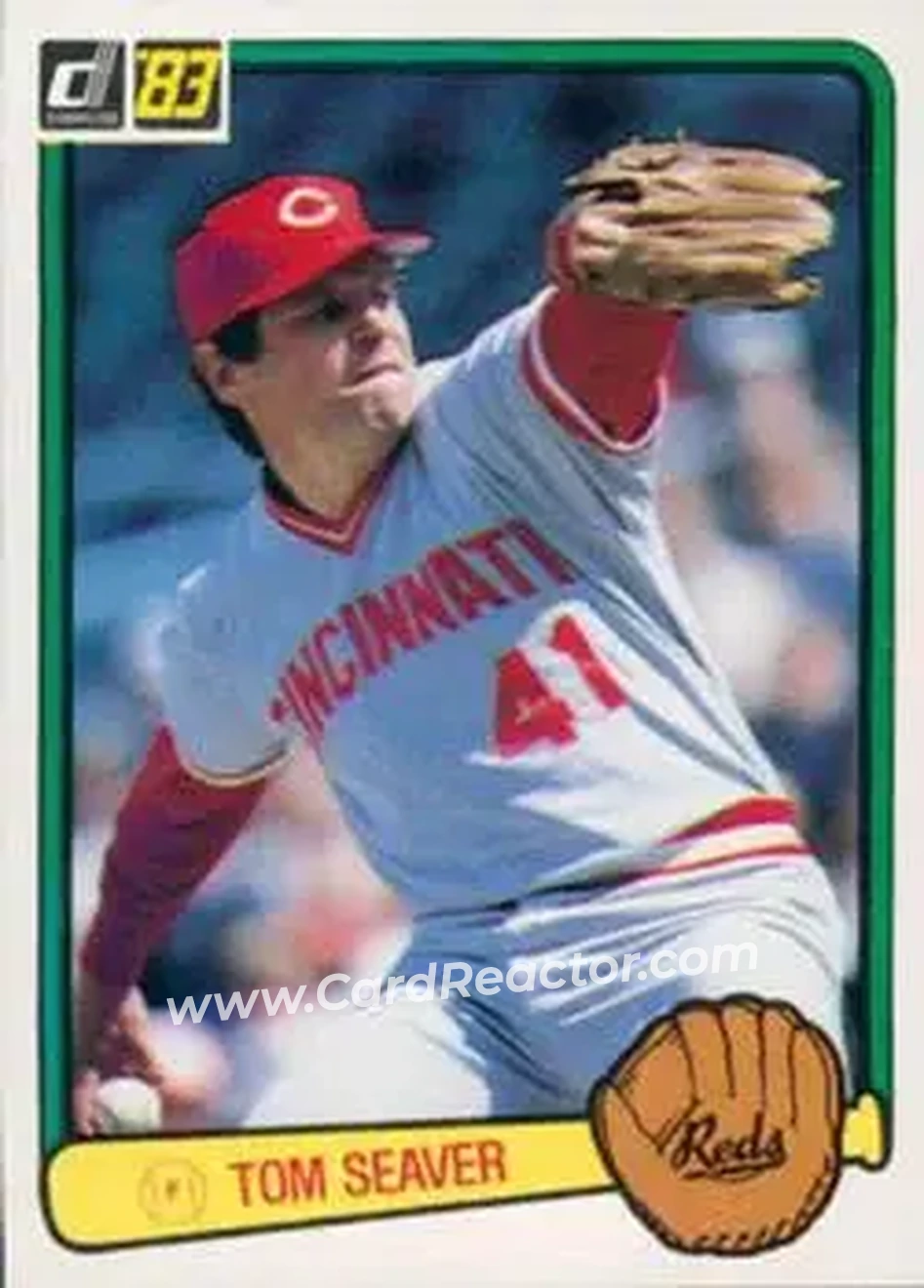 1983 Donruss #122 - Tom Seaver - Cincinnati Reds - Front 1983 Donruss #122 - Tom Seaver - Cincinnati Reds - Front