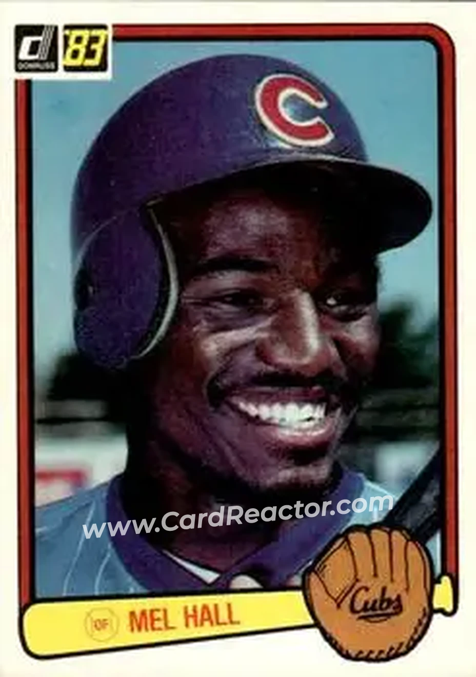 1983 Donruss #126 - Mel Hall - Chicago Cubs - Front
