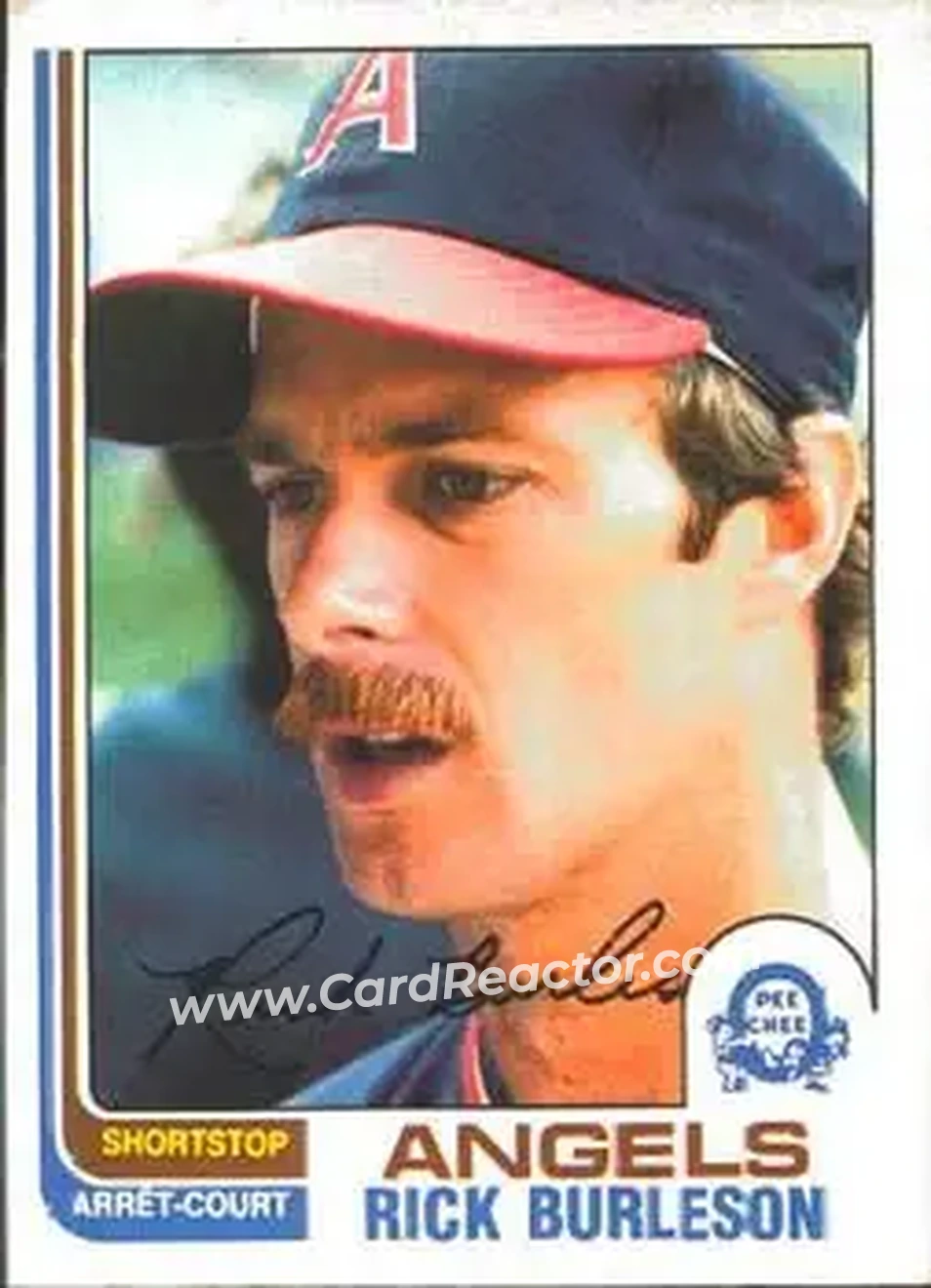 1982 O-Pee-Chee #55 - Rick Burleson - California Angels - Front