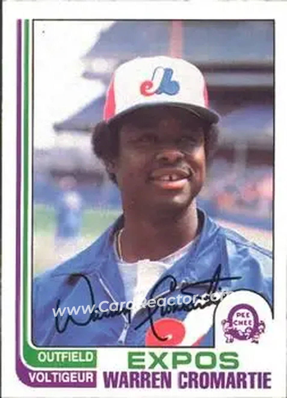 1982 O-Pee-Chee #61 - Warren Cromartie - Montreal Expos - Front