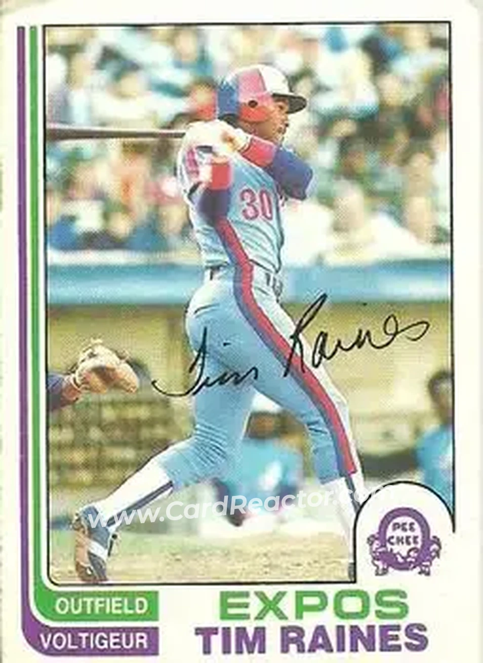 1982 O-Pee-Chee #70 - Tim Raines - Montreal Expos - Front