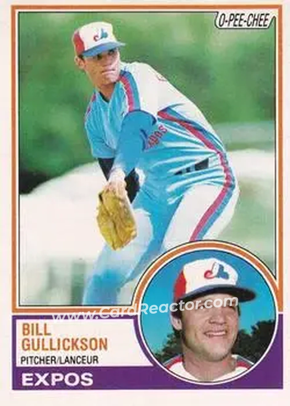 1983 O-Pee-Chee #31 - Bill Gullickson - Montreal Expos - Front 1983 O-Pee-Chee #31 - Bill Gullickson - Montreal Expos - Front