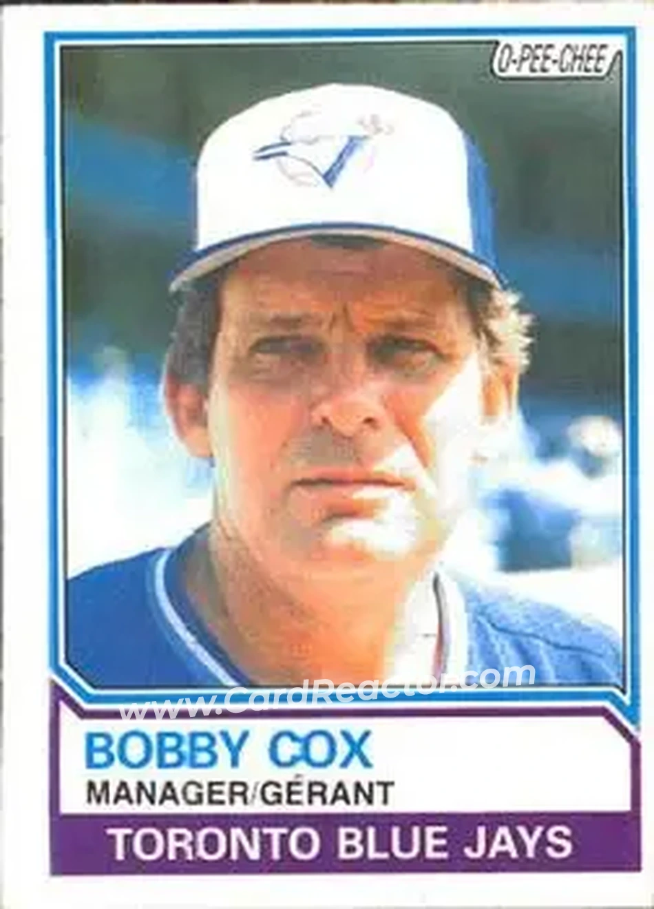 1983 O-Pee-Chee #34 - Bobby Cox - Toronto Blue Jays - Front
