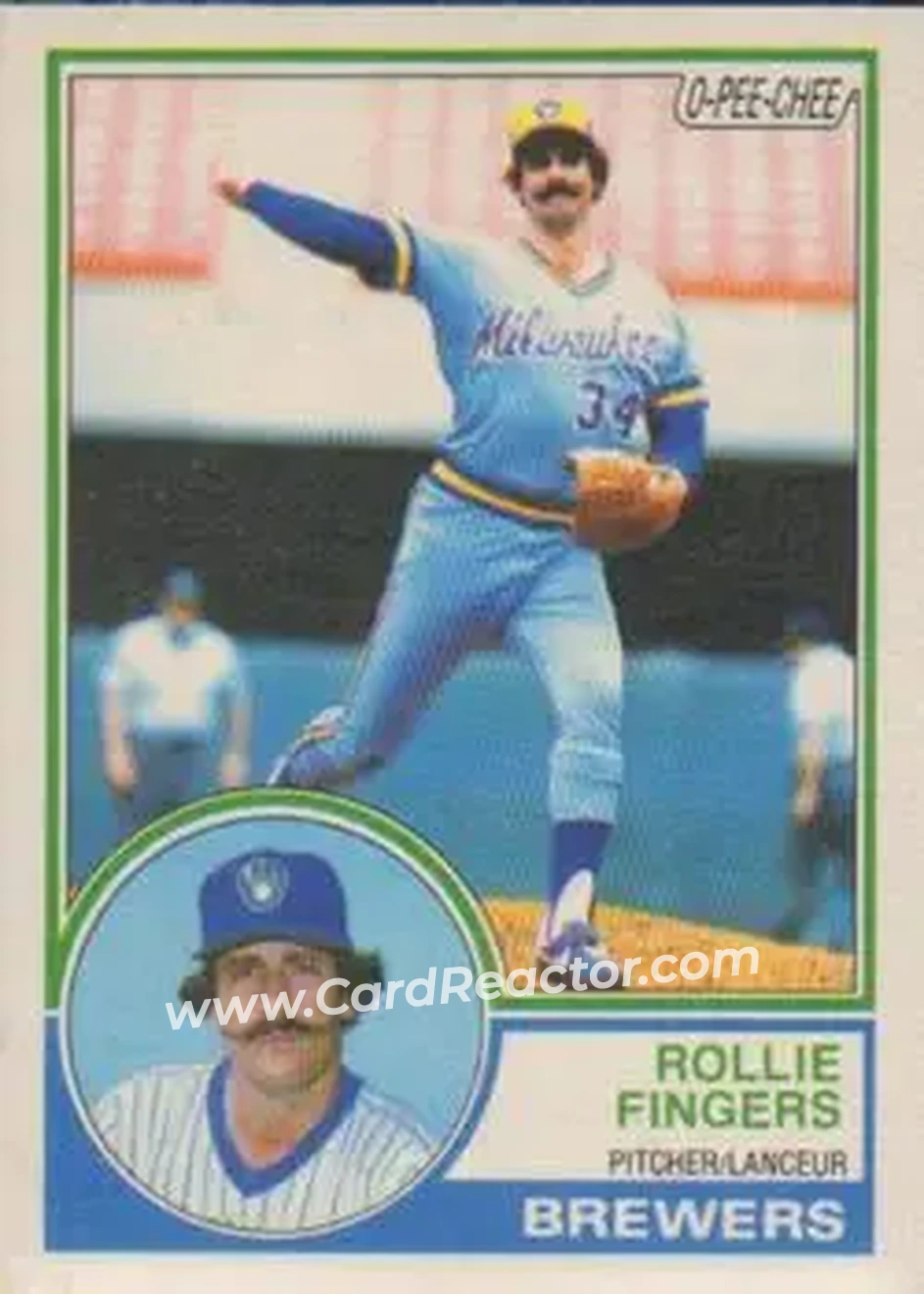 1983 O-Pee-Chee #35 - Rollie Fingers - Milwaukee Brewers - Front 1983 O-Pee-Chee #35 - Rollie Fingers - Milwaukee Brewers - Front