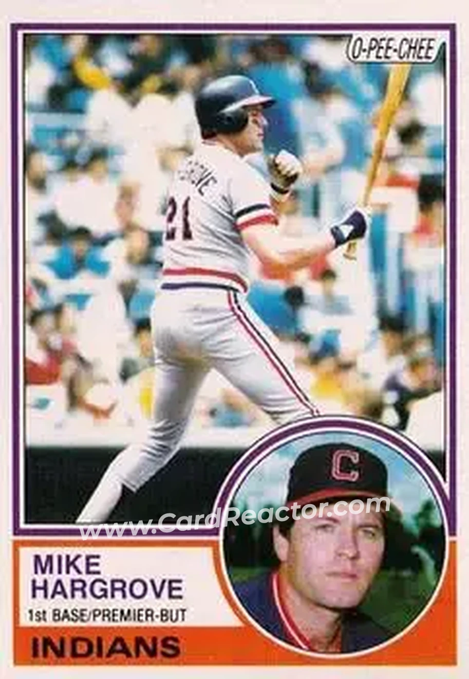 1983 O-Pee-Chee #37 - Mike Hargrove - Cleveland Indians - Front