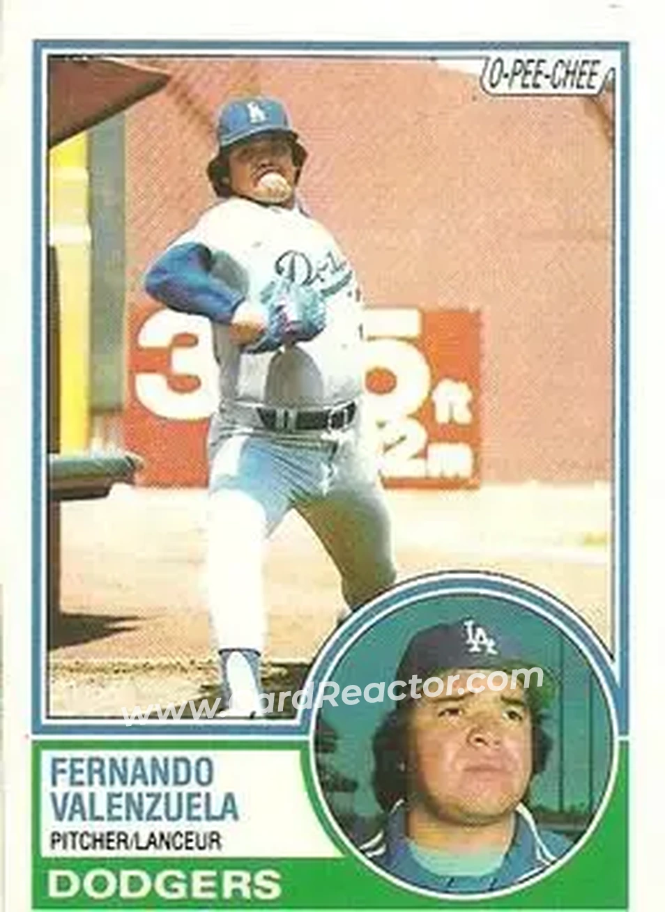 1983 O-Pee-Chee #40 - Fernando Valenzuela - Los Angeles Dodgers - Front 1983 O-Pee-Chee #40 - Fernando Valenzuela - Los Angeles Dodgers - Front