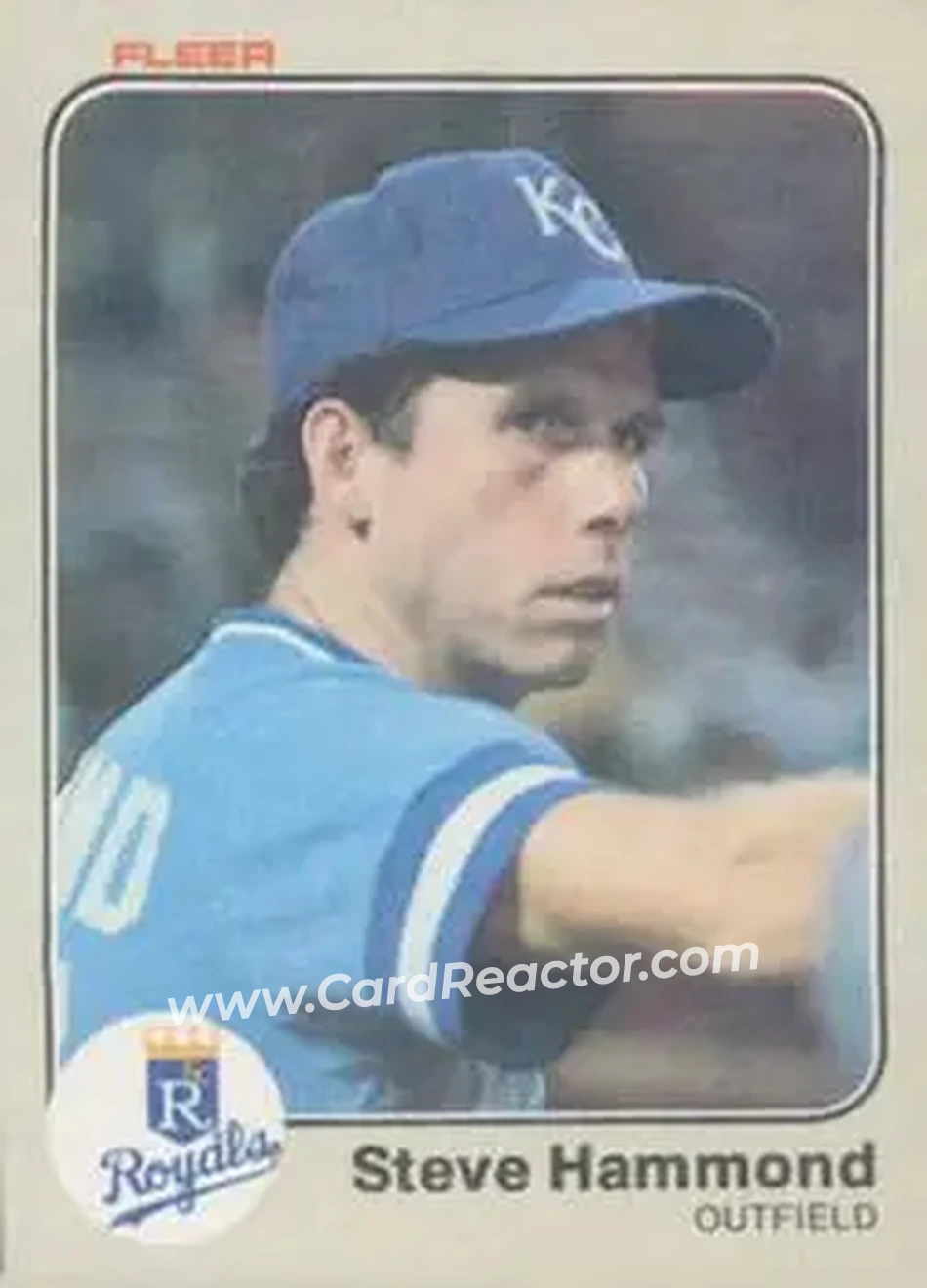 1983 Fleer #114 - Steve Hammond - Kansas City Royals - Front