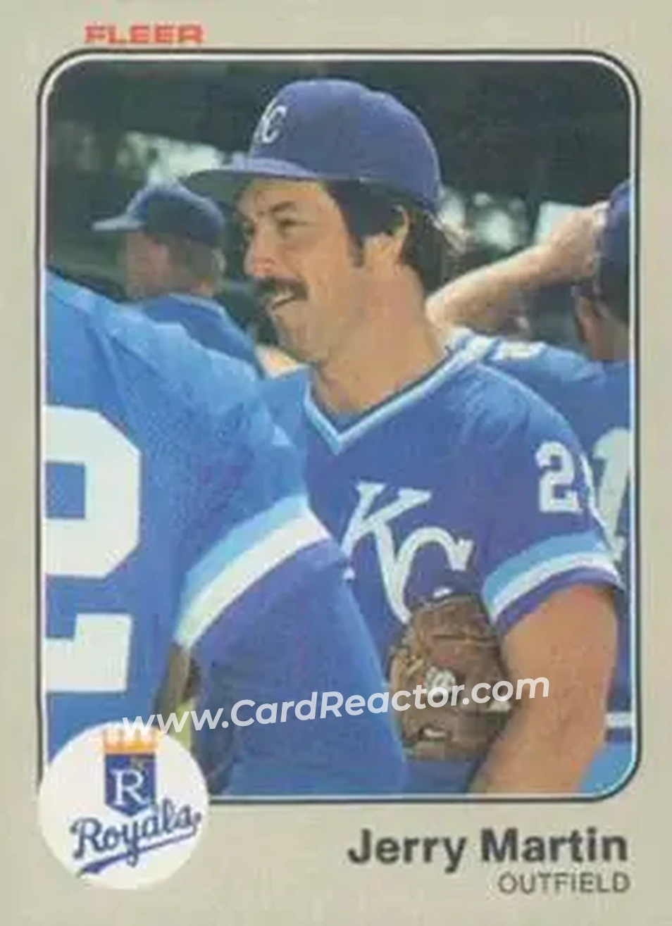 1983 Fleer #117 - Jerry Martin - Kansas City Royals - Front 1983 Fleer #117 - Jerry Martin - Kansas City Royals - Front