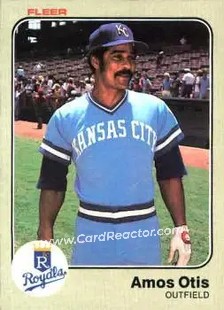 1983 Fleer #120 - Amos Otis - Kansas City Royals - Front