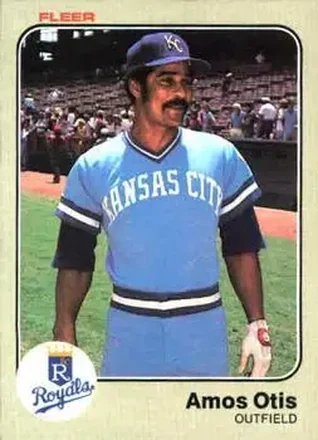 1983 Fleer #120 - Amos Otis - Kansas City Royals