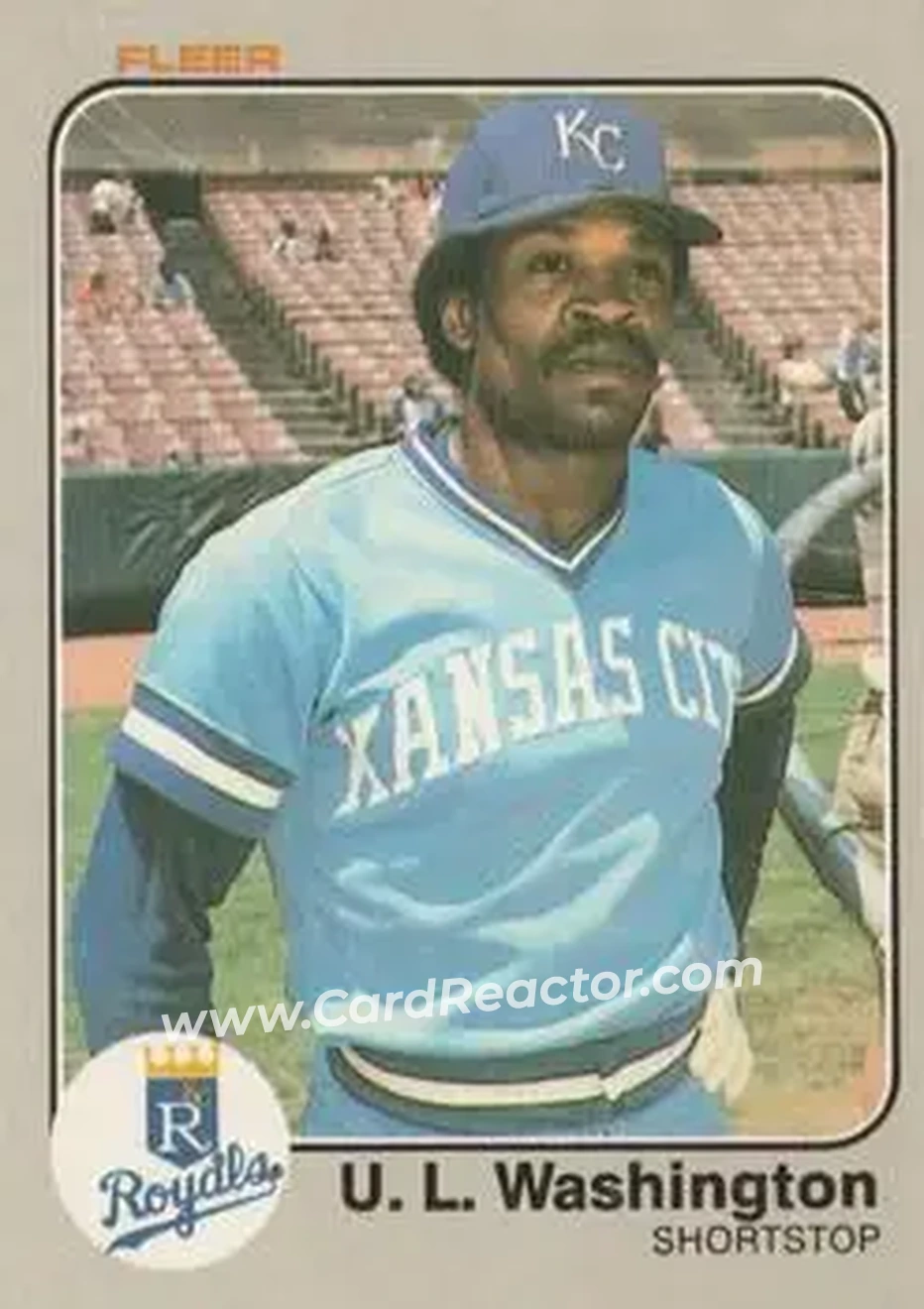 1983 Fleer #125 - U.L. Washington - Kansas City Royals - Front